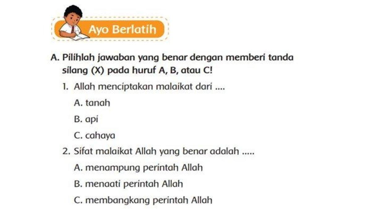 Kunci jawaban soal Ayo Berlatih PAI kelas 2 SD halaman 188 semester 1 Kurikulum Merdeka.