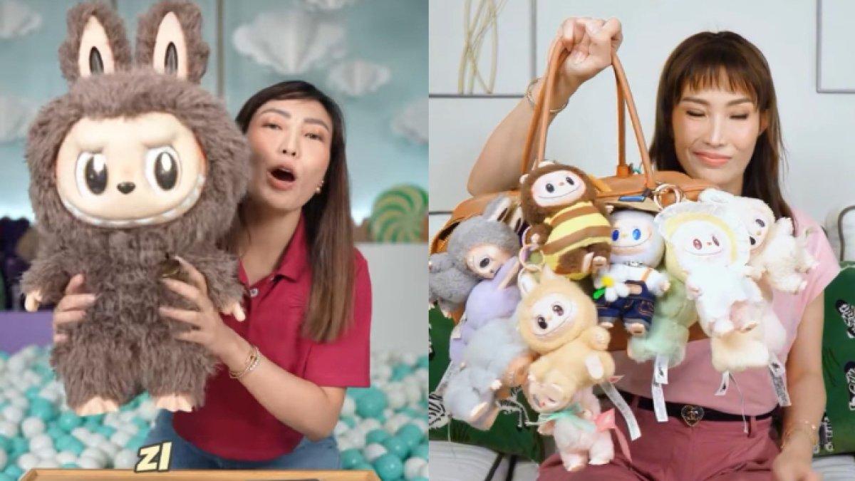 Ayu Dewi dengan boneka Labubu miliknya