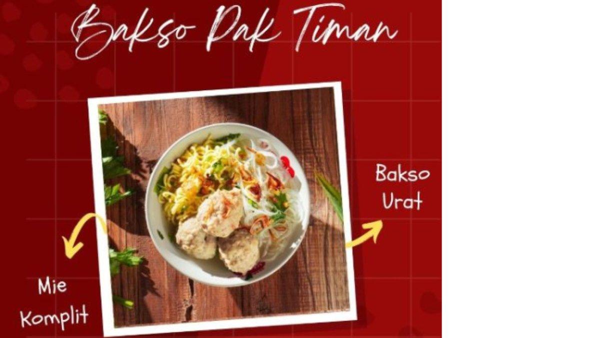 BAKSO DI KLATEN - Hidangan bakso di Warung Bakso Urat Pak Timan.