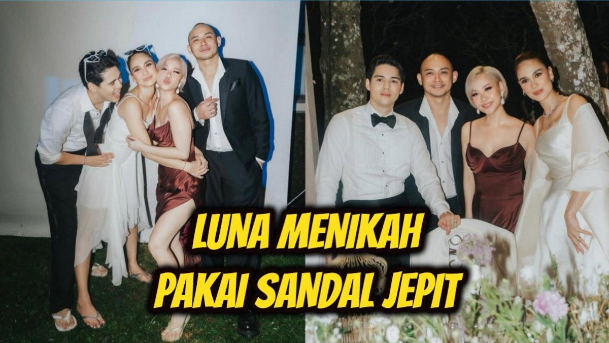 PERNIKAHAN LUNA MAYA - Foto pernikahan Luna Maya diunggah BCL di Instagram @itsmebcl pada Kamis (8/5/2025). BCL bocorkan Luna Maya pakai sandal jepit di momen pernikahan