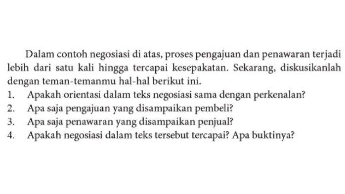 Bahasa Indonesia kelas 10 halaman 164, tugas tentang bagian
