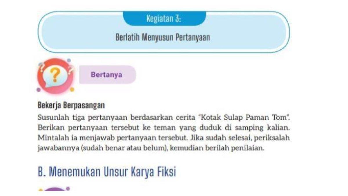 ILUSTRASI KUNCI JAWABAN: Bahasa Indonesia kelas 8 halaman 112 buku Kurikulum Merdeka Bab IV Mengulas Karya Fiksi