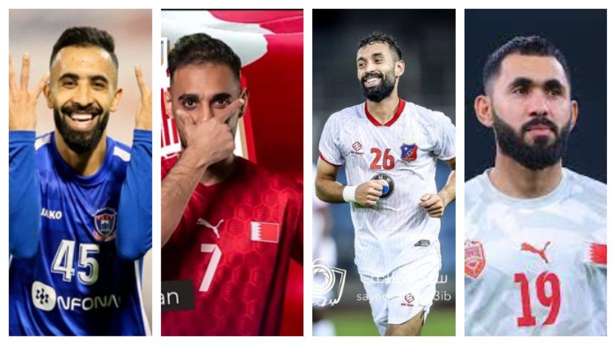 PEMAIN BAHRAIN ANCAMAN TIMNAS - Dari kiri: Mahdi Abduljabbar, Ali Madan, Mohamed Marhoon , Komail Al Aswad, 4 sosok pemain Bahrain yang berisiko merobek gawang Timnas Indonesia di laga Kualifikasi Piala Dunia 2026 Zona Asia hari ini Selasa 25 Maret 2025 di Stadion Utama Gelora Bung Karno Jakarta jam 20.45 WIB