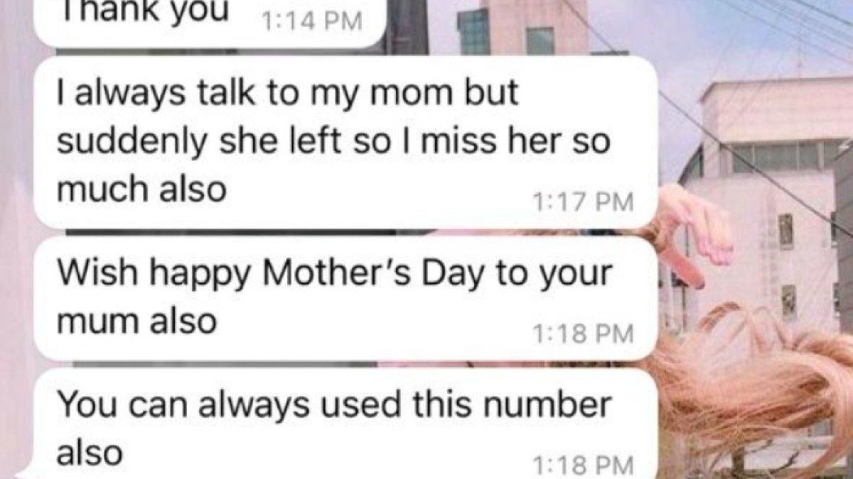 Balasan dari nomor tak dikenal pada gadis yang merindukan ibunya.