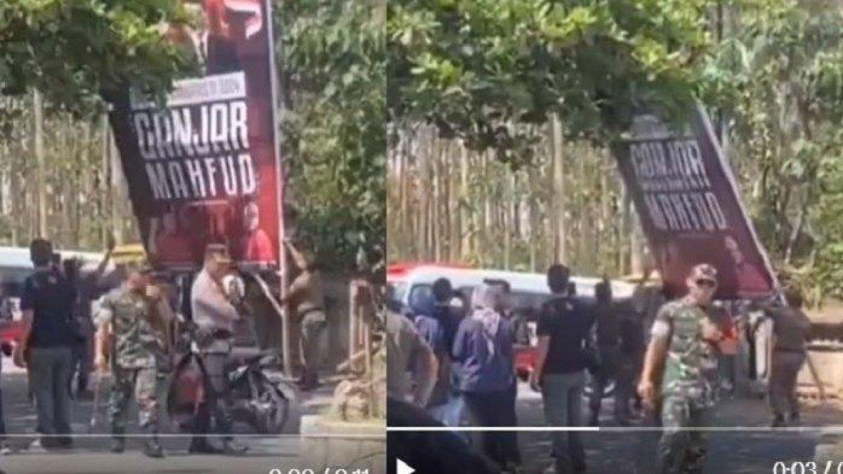 Baliho Ganjar Pranowo dan Mahfud MD di Bali dicopot