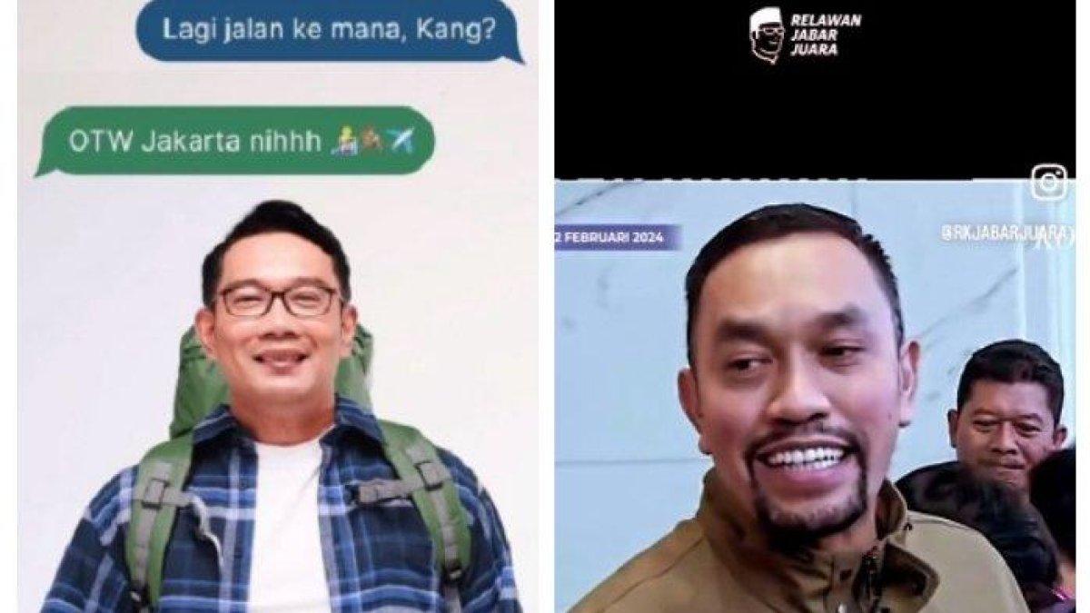 Kolase - Baliho Ridwan Kamil dan Ahmad Sahroni yang melakukan psywar di baliho.