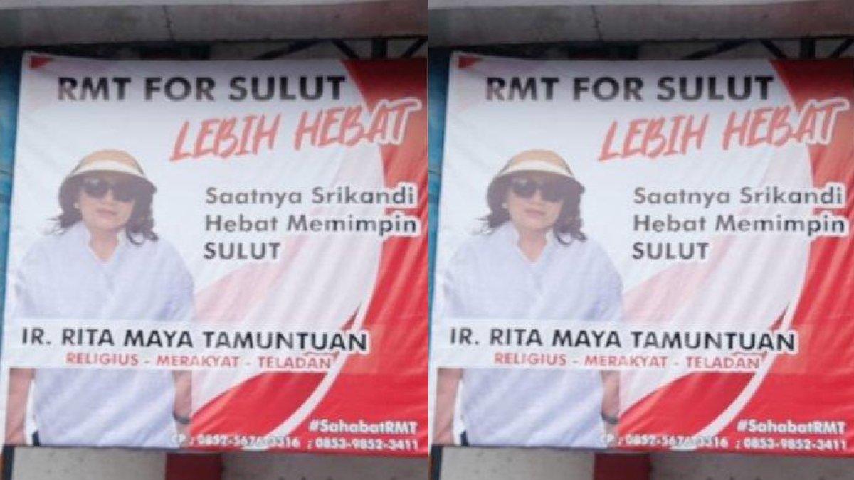 Baliho Rita Tamuntuan tersebar kuas jelang Pilkada Sulawesi Utara