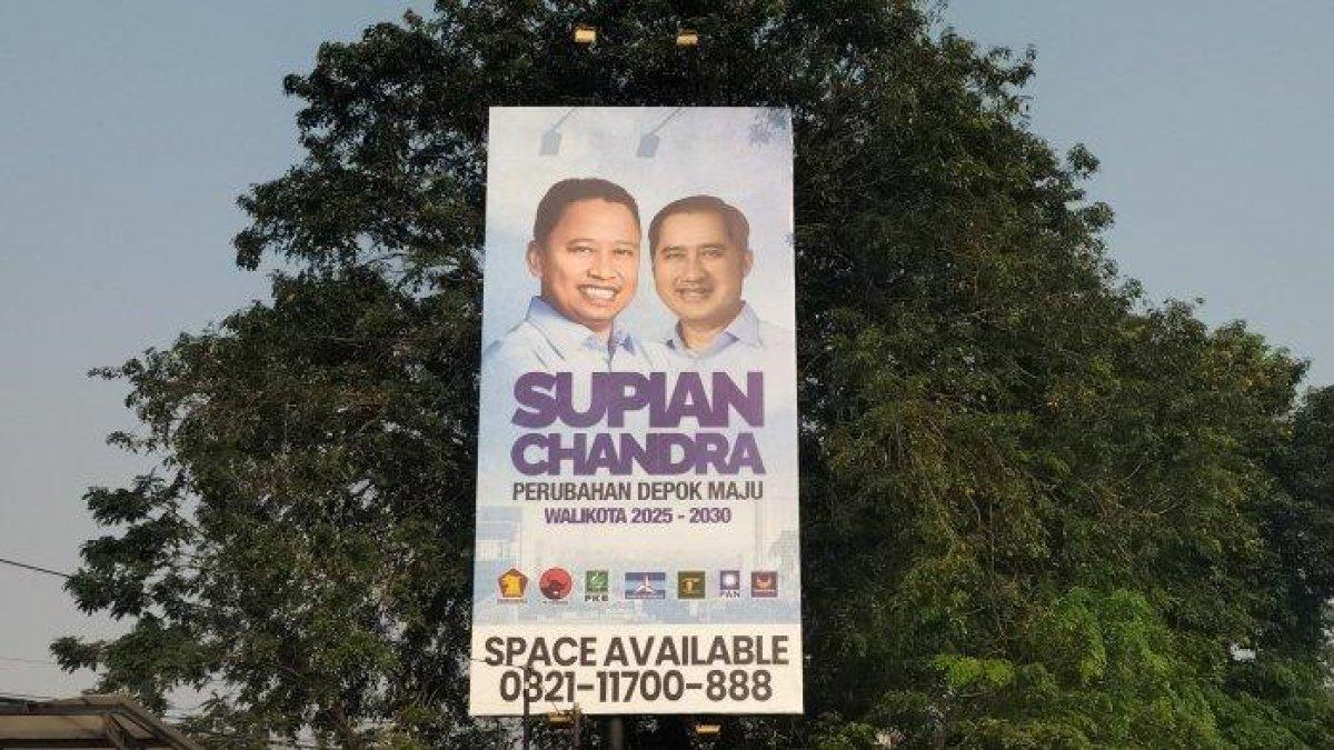 Baliho Supian Suri dan Chandra Rahmansyah Pilkada Depok 2024