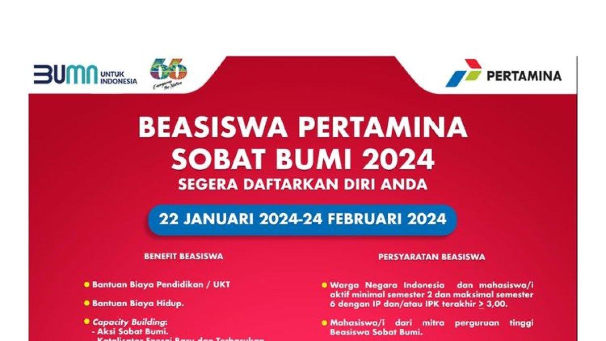 Beasiswa Sobat Bumi 2024.