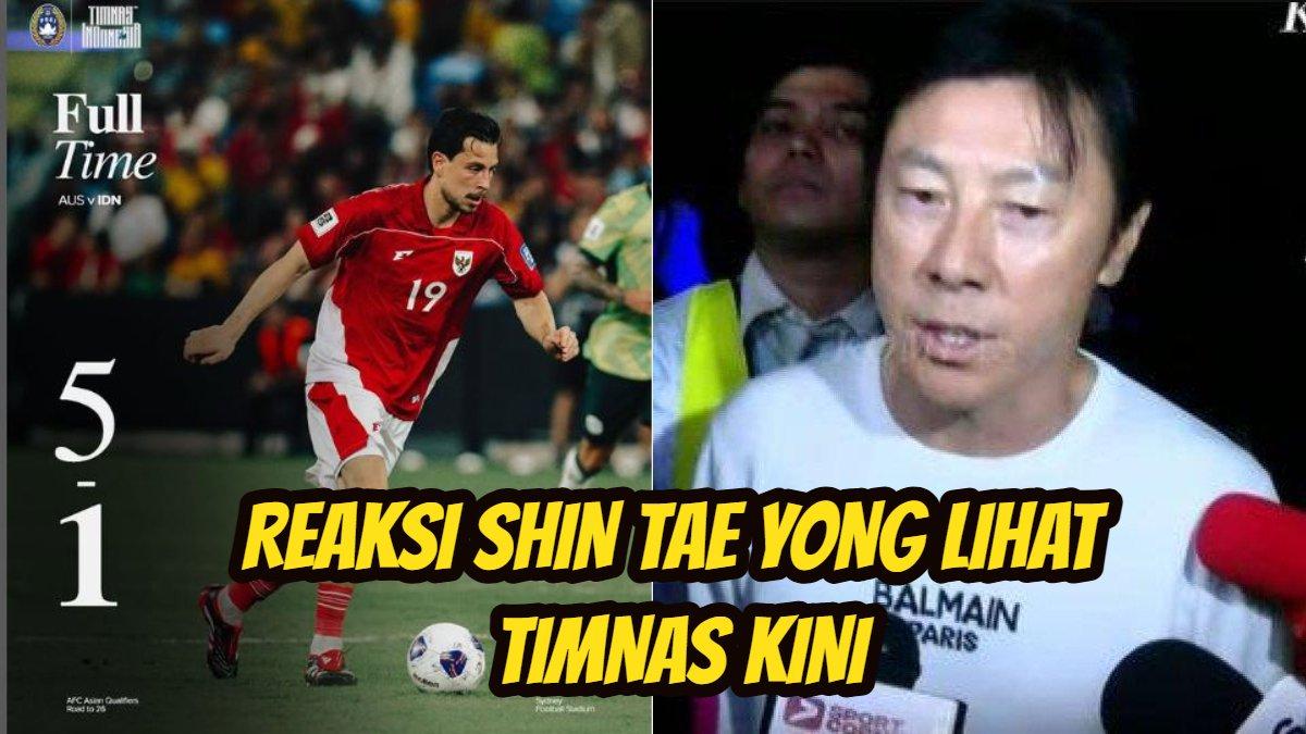 SHIN TAE YONG: Begini reaksi Shin Tae Yong melihat timnas Indonesia kalah 5-1 saat melawan Australia