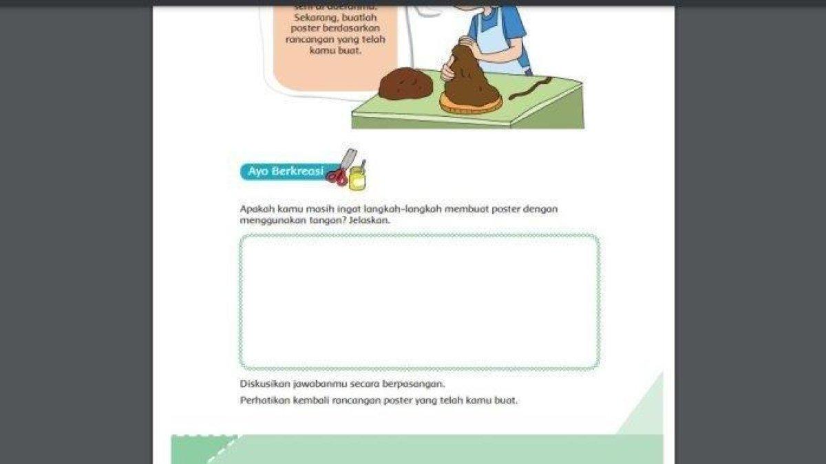 Tema 5 Kelas 6 SD Halaman 103 Buku Tematik - Berikut ini Kunci Jawaban Tema 5 Kelas 6 SD Halaman 103 Buku Tematik: Ayo Berkreasi, Membuat Poster, terdapat soal dan kunci jawabannya lengkap
