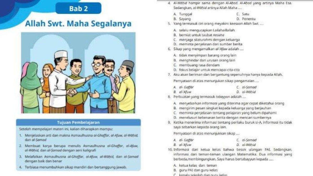 Berikut ini kunci jawaban Pendidikan Agama Islam (PAI) Kelas 6