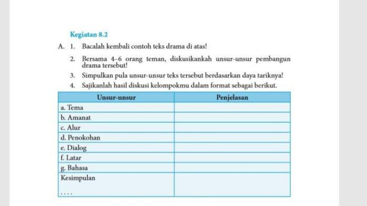 Berikut kunci jawaban Bahasa Indonesia Kelas 8 halaman 207 Kurikulum Merdeka.