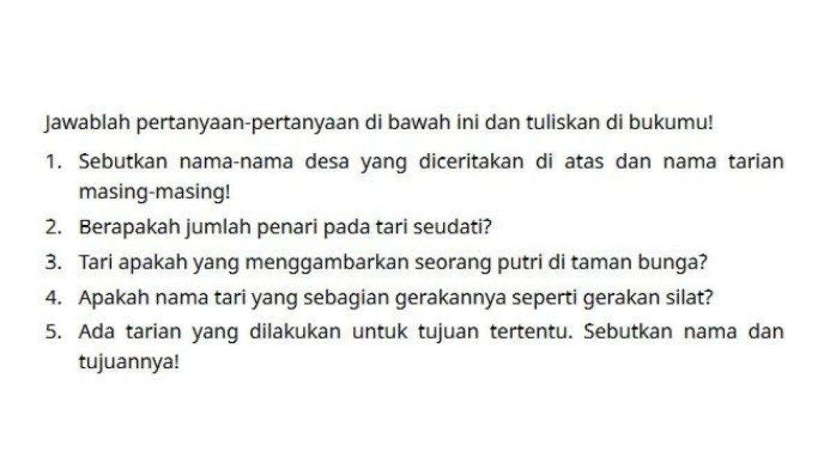 Berikut kunci jawaban Bahasa Indonesia kls4