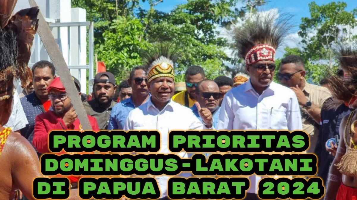 Berikut program kerja yang akan diprioritaskan oleh Dominggus Mandacan sebagai Gubernur Papua Barat Terpilih dan Mohamad Lakotani sebagai Wakil Gubernurnya.