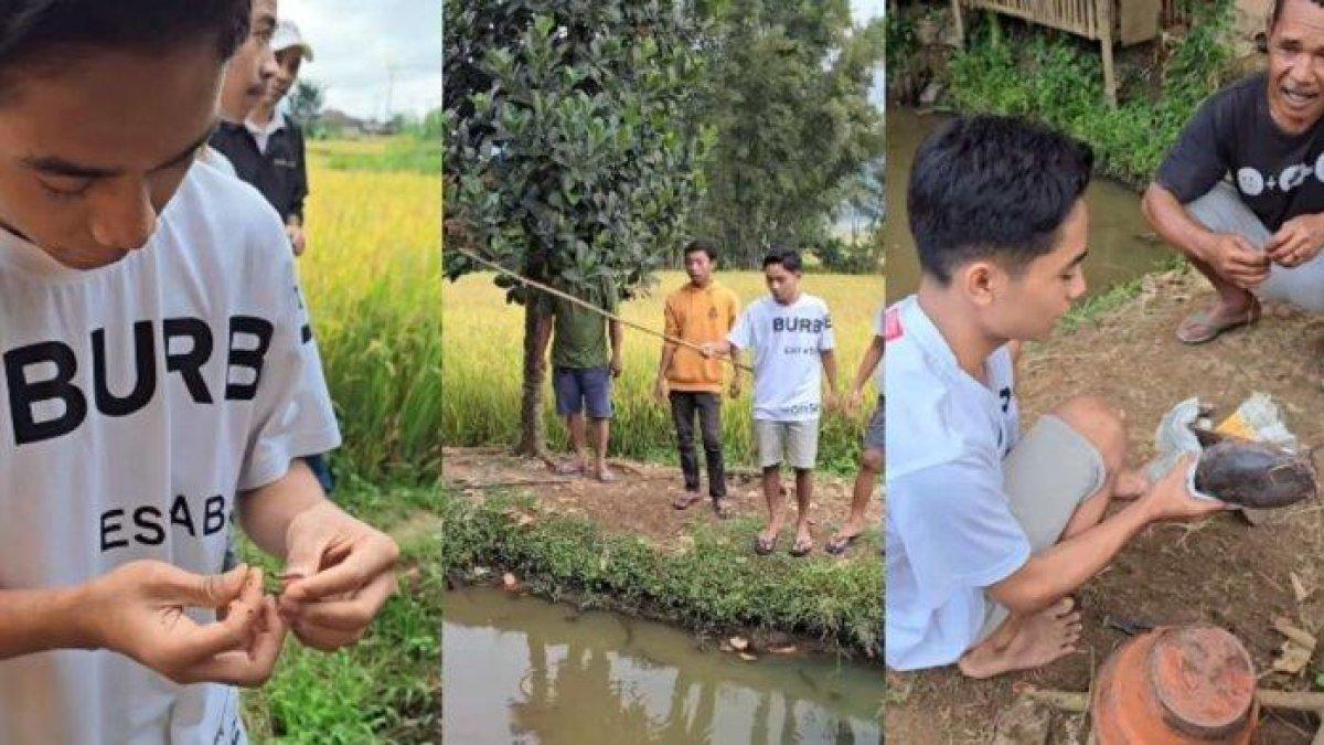 Betrand Peto memancing di kampung halamannya di NTT.