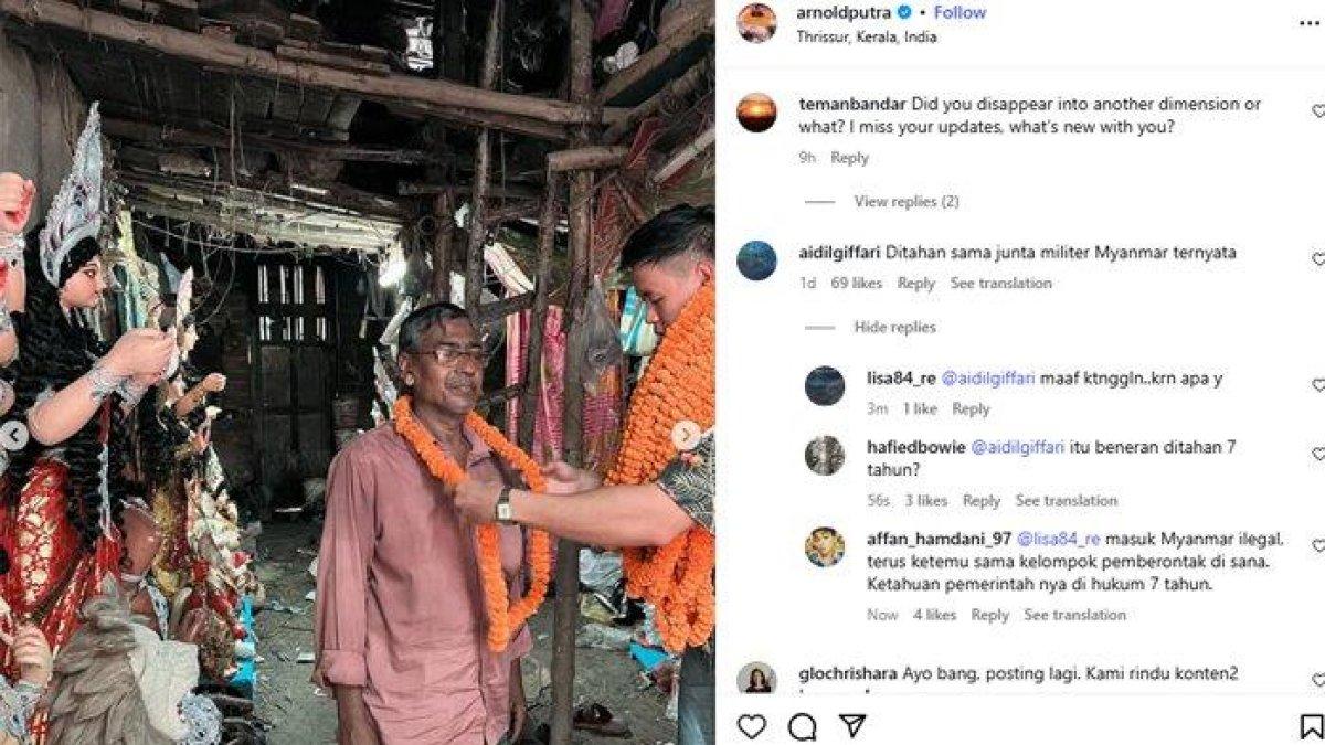 SELEBGRAM AP - Bocor, selebgram asal Indonesia yang dikabarkan dipenjara karena tudingan mendanai pemberontak di Myanmar. Medsos Arnold Putra diserbu. Benarkah dia?