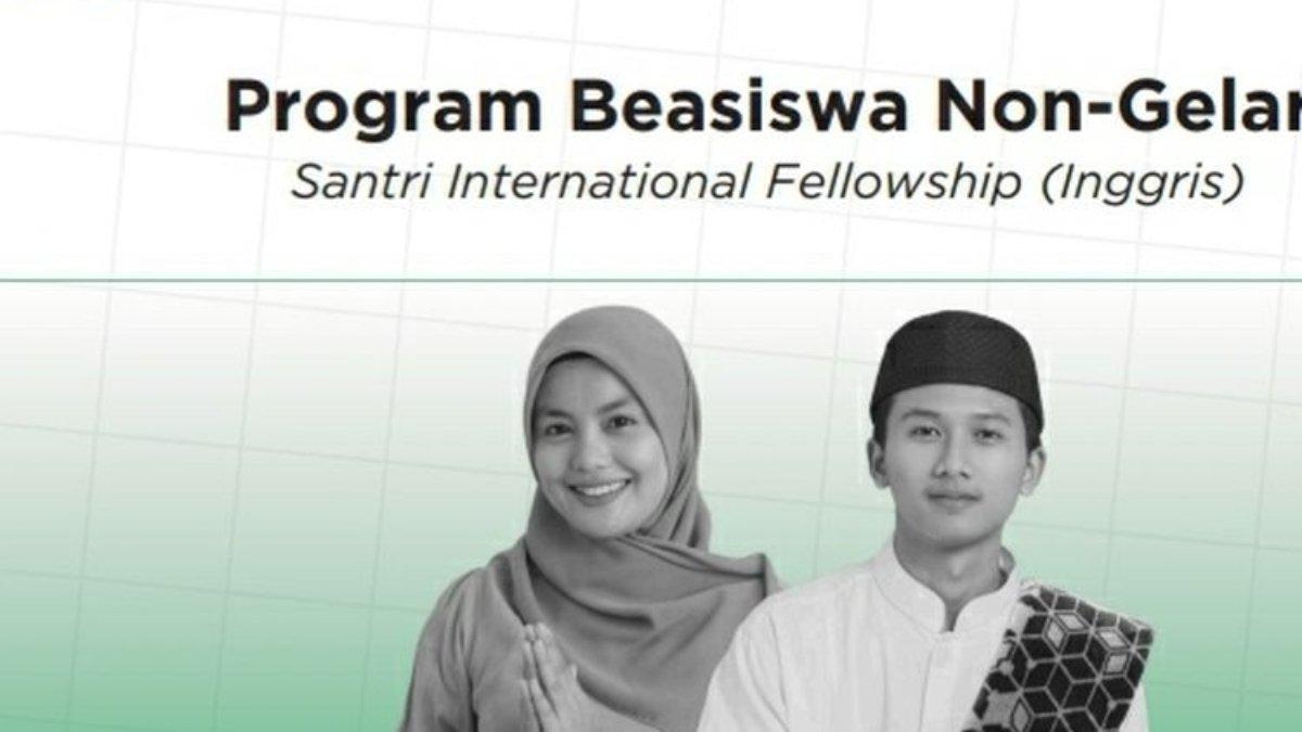 Booklet beasiswa non gelar Santri International Fellowship (Inggris) tahun 2024.