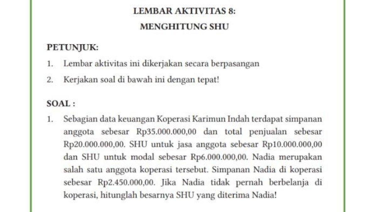 Soal halaman 30 - Buku Ekonomi Kelas 11 Kurikulum Merdeka Lembar Aktivitas 8 