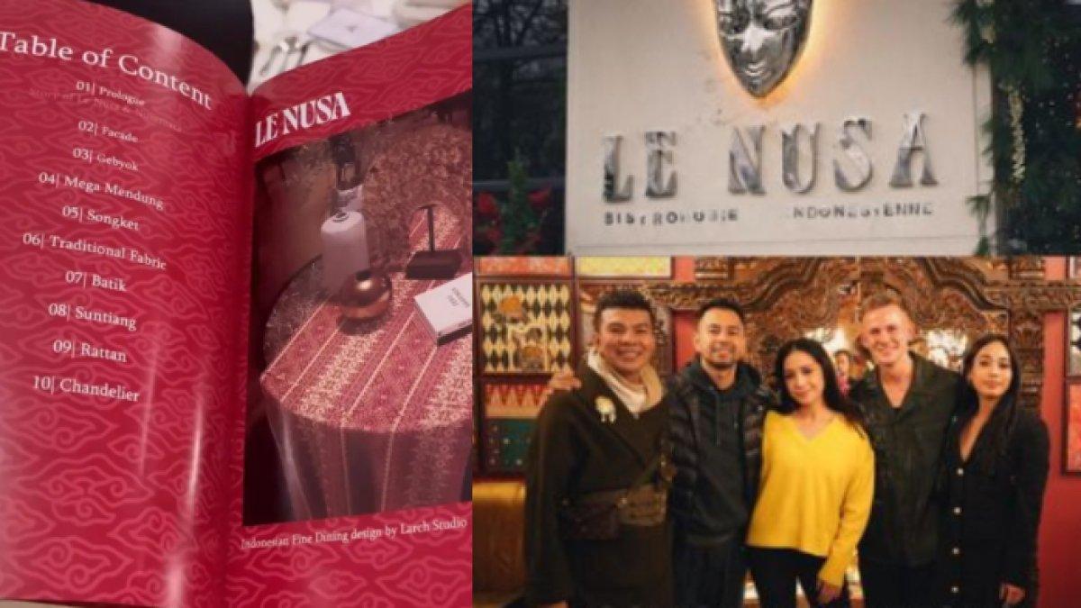 Buku menu restoran milik Raffi Ahmad di Paris 'Le Nusa', mewah dengan balutan Nusantara