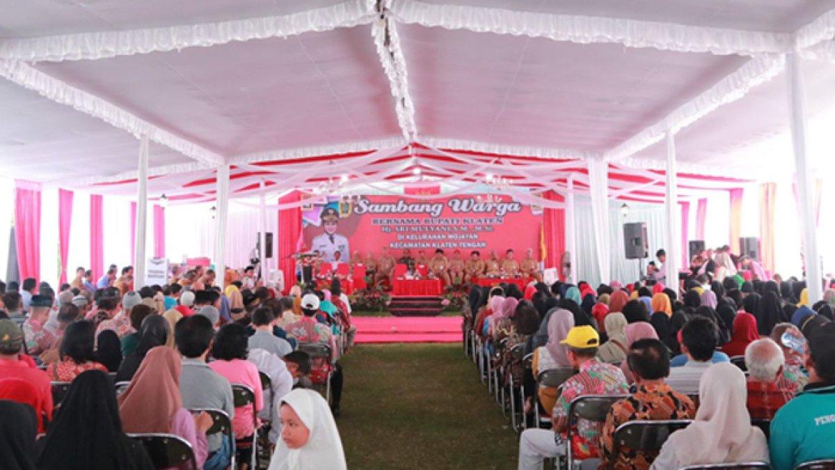 Bupati Klaten Sri Mulyani dan Wakil Bupati Klaten Yoga Hardaya sambang warga