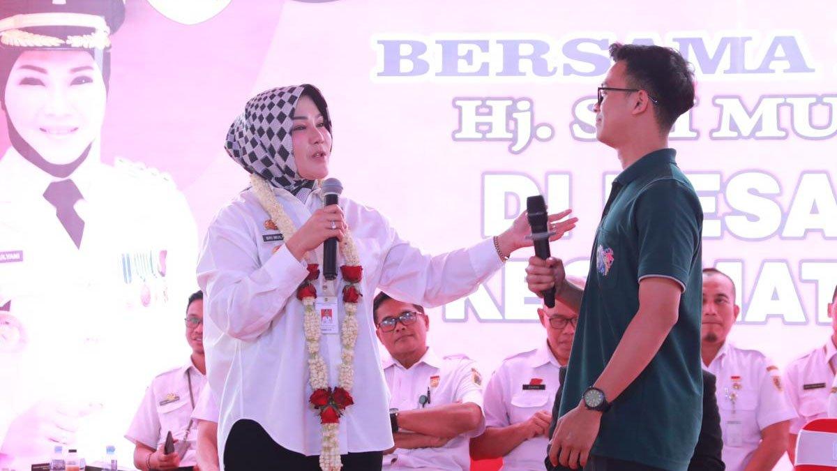 Bupati Klaten Sri Mulyani di Desa Tlogowatu, Kecamatan Kemalang