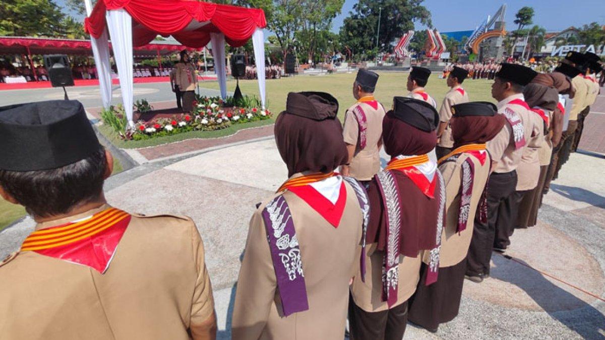 Bupati Klaten, Sri Mulyani menjadi pemimpin Upacara Peringatan Hari Pramuka