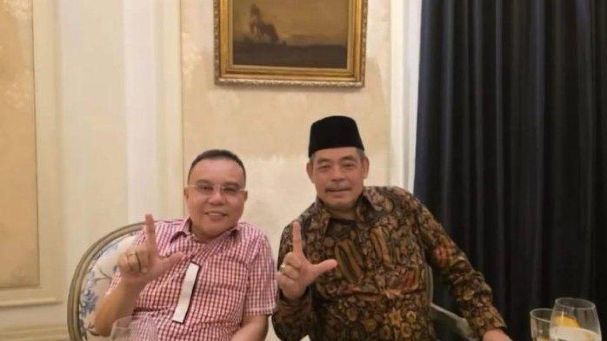 INDUSTRIALISASI PEDESAAN - Bupati Lahat Bursah Zarnubi dengan Wakil Ketua DPR RI Sufmi Dasco Ahmad di kawasan Menteng, Jakarta Pusat pada Jumat (18/4/2025) malam.