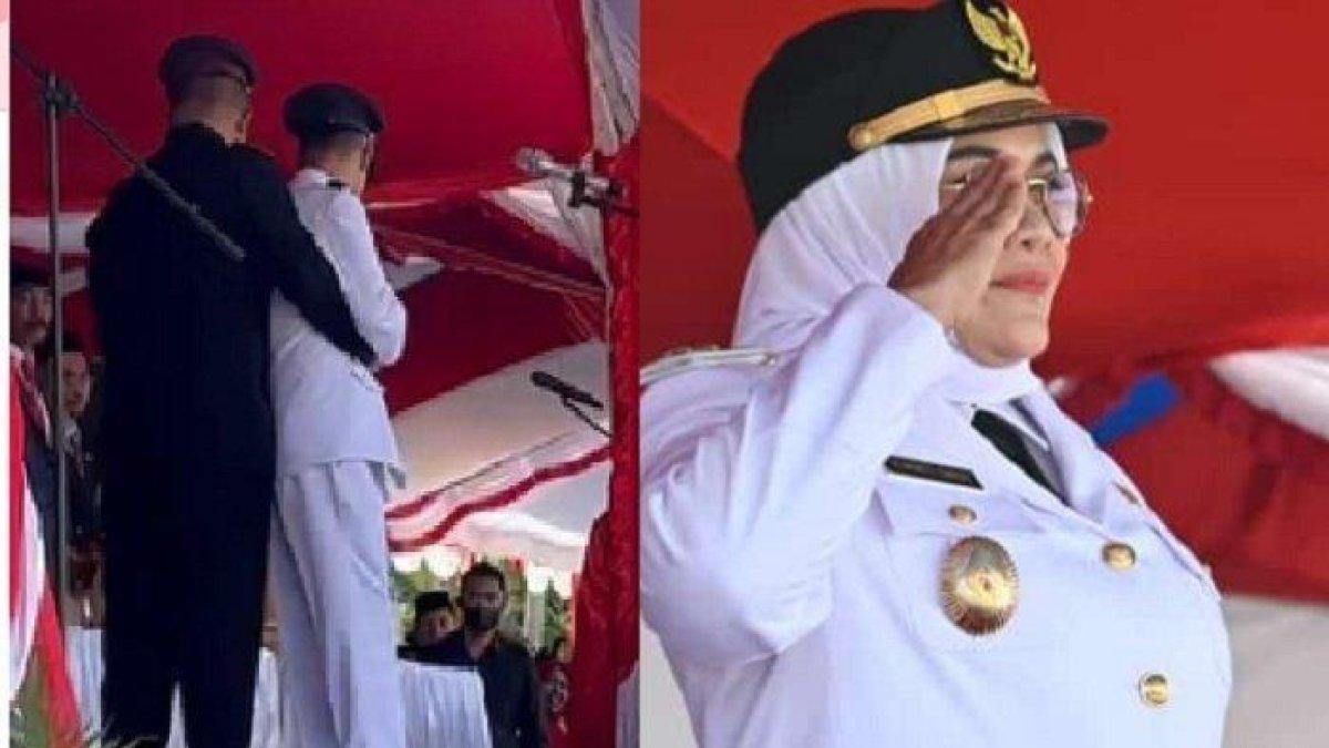 Bupati Wakatobi, Haliana 2x nyaris pingsan saat menjadi inspektur upacara HUT ke-78 RI, digantikan wakilnya