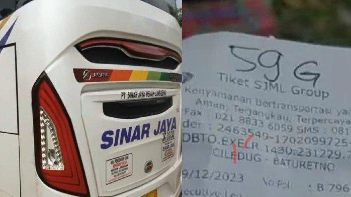 Bus Sinar Jaya paksa turun penumpang di tengah jalan, menuai protes warganet