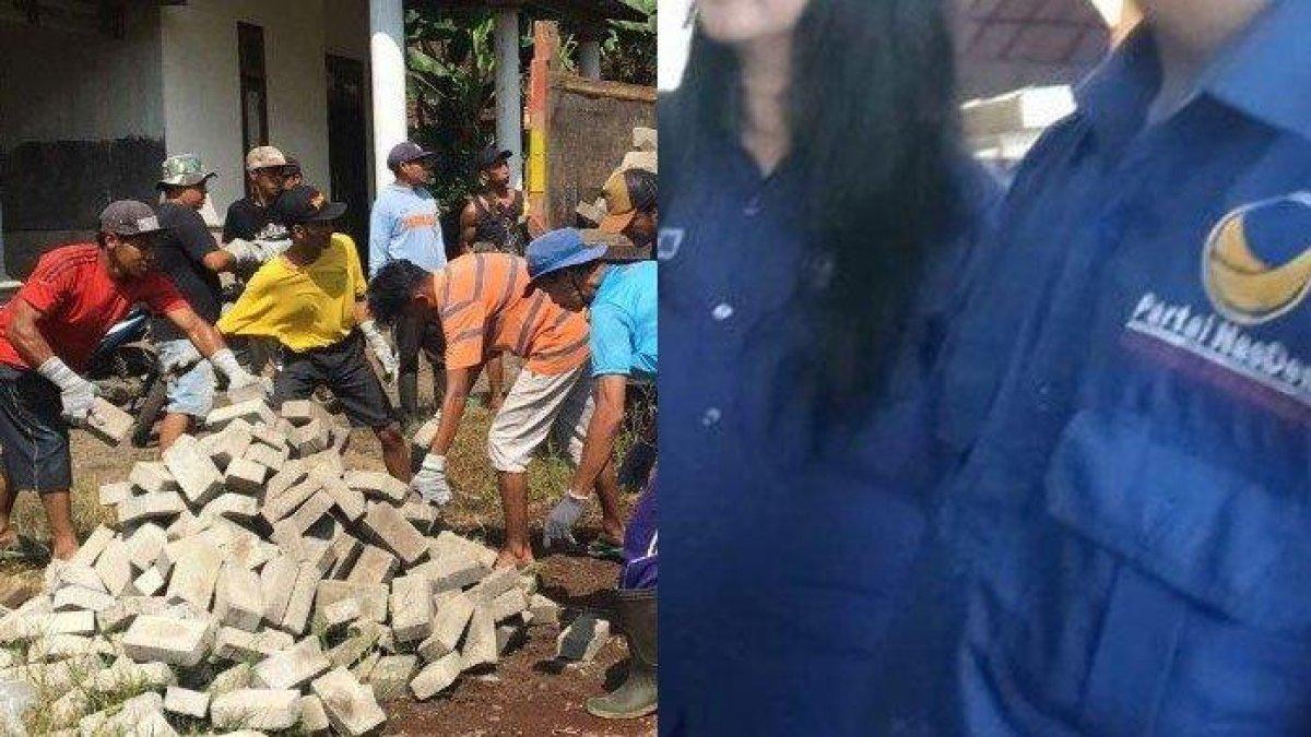 Caleg DPRD Banyuwangi diduga menarik kembali bantuan paving block dari warga setelah perolehan suaranya sedikit di pileg