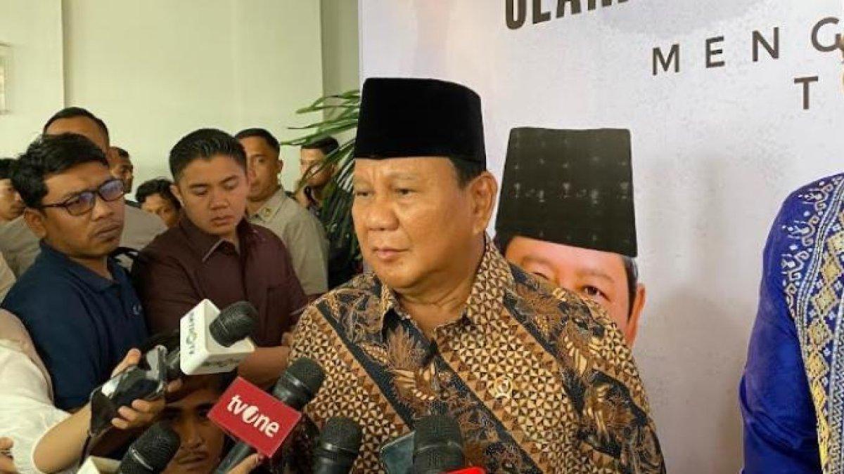 Calon presiden (capres) nomor urut 2, Prabowo Subianto, di Banda Aceh pada Selasa (26/12/2023).