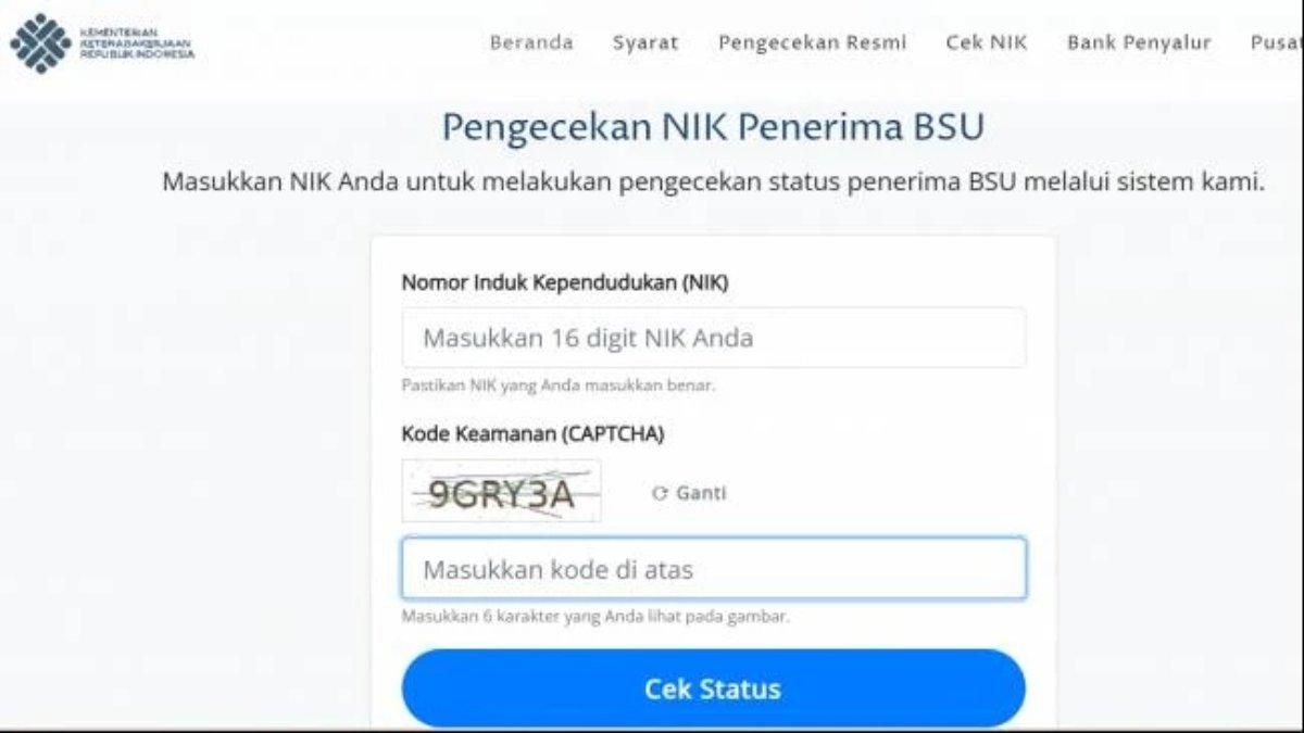CARA CEK VALIDASI - Cara cek validasi penerima BSU di bsu.kemnaker.go.id.