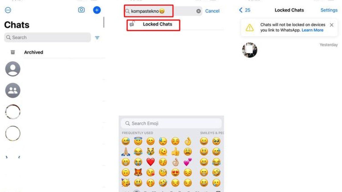 Ilustrasi cara menyembunyikan chat WA dengan kode rahasia.