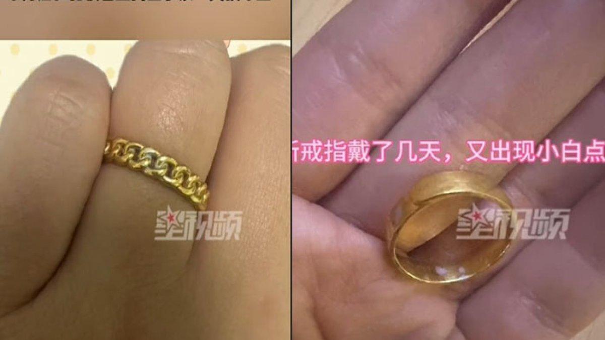 Cincin emas dikira palsu. k