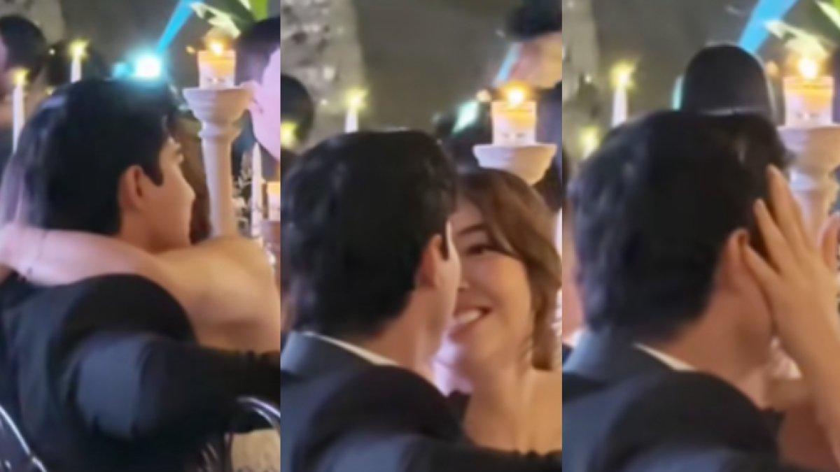 KEMESRAAN CINTA GISEL - Potret Cinta Brian dan Gisel diambil dari TikTok pada Sabtu (10/5/2025). Cinta Brian dan Gisel tak ragu bermesraan di pernikahan Luna Maya dan Maxime Bouttier.