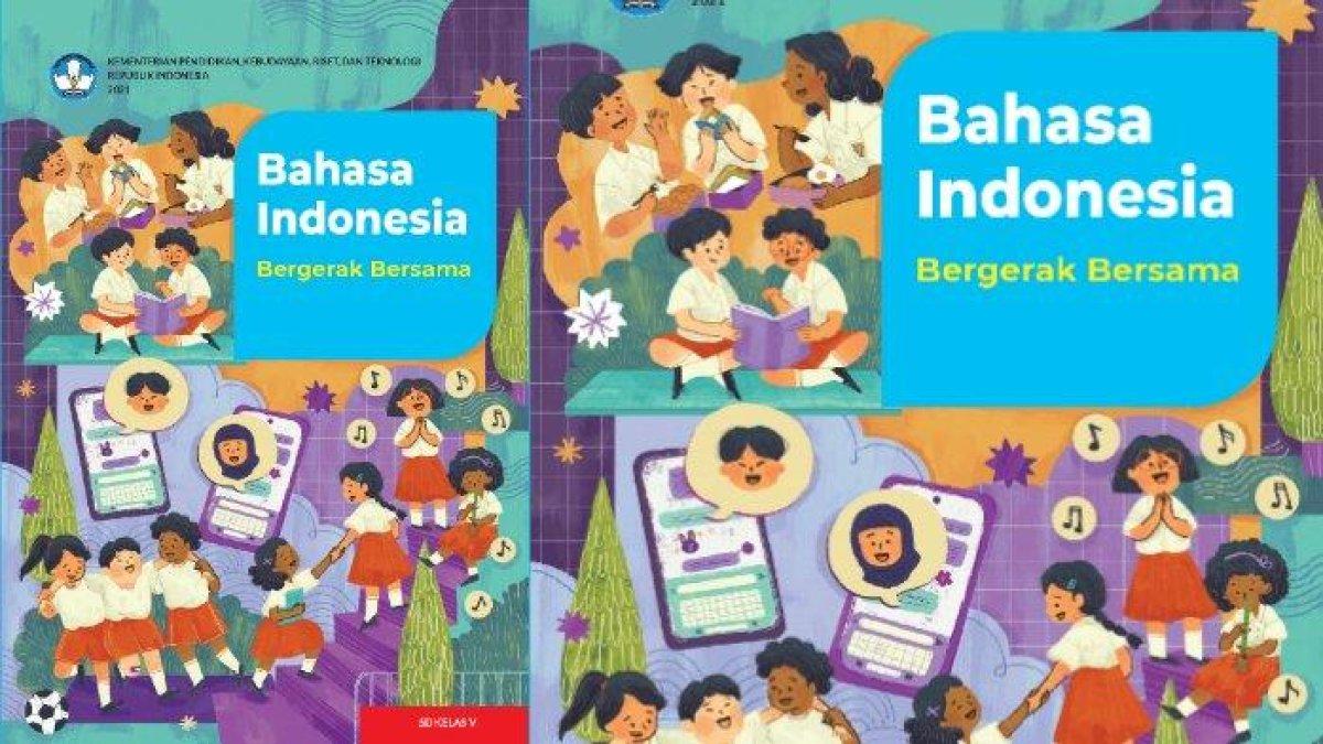 Cover Buku Bahasa Indonesia kelas 5 Kurikulum Merdeka  h