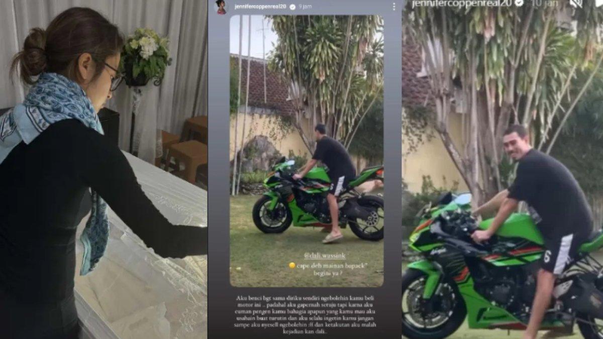 Curhatan Jennifer Coppen di media sosial terkait penyesalannya menuruti keinginan mendiang suaminya, Dali Wassink.