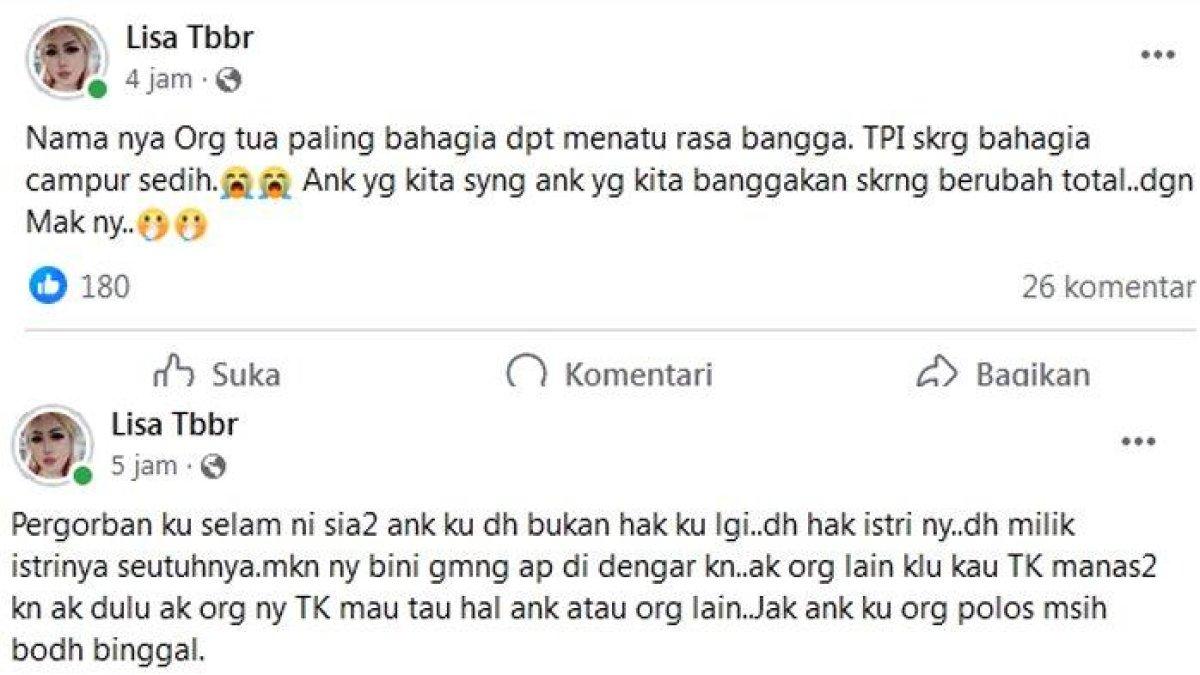 Curhatan Lisa, ibu kandung Kevin