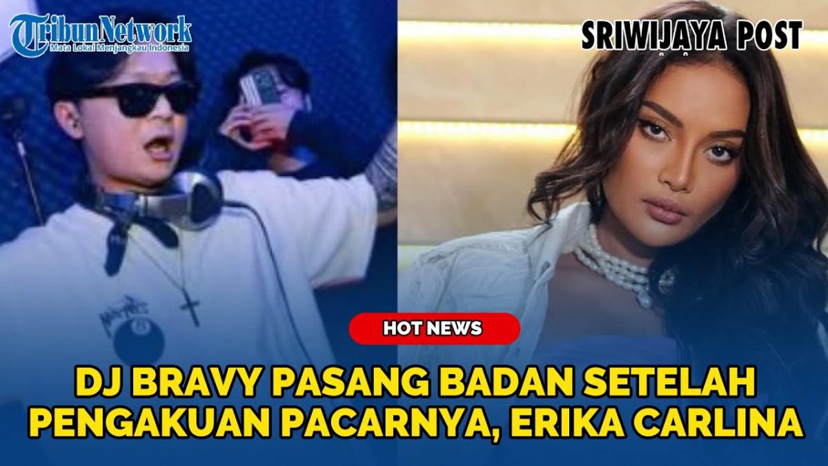 SKANDAL ERIKA CARLINA - Capture YouTube Sriwijaya Post menampilkan sosok DJ Bravy dan Erika Carlina. DJ Bravy emosi tanggapi parodi hamil yang diduga sindir Erika Carlina