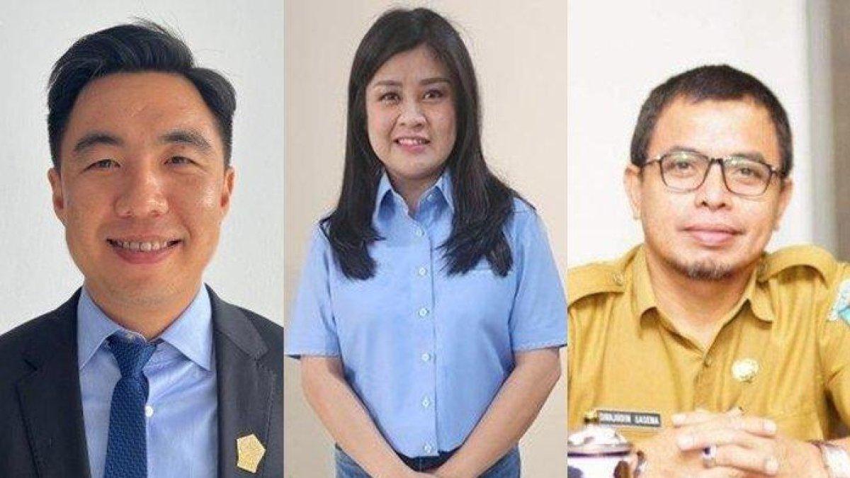 BUPATI TERPILIH - Potret Bupati Kepulauan Sangihe terpilih Michael Thungari (kiri), Bupati Kepulauan Sitaro terpilih Chyntia Ingrid Kalangit (tengah) dan Bupati Bolaang Mongondow Utara terpilih Sirajudin Lasena. Ketiganya masuk daftar bupati terpilih di Sulawesi Utara yang akan dilantik Presiden Prabowo pada 6 Februari 2025.