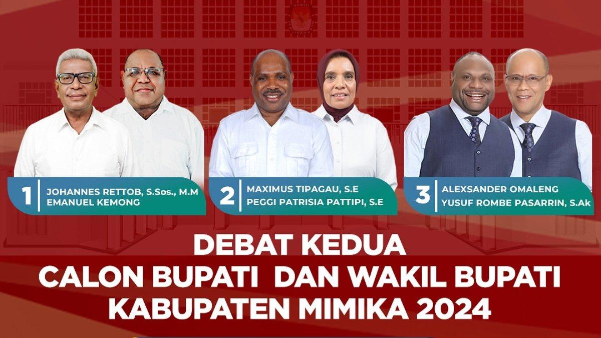 Daftar calon bupati dan wakil bupati Mimika Papua 2024.