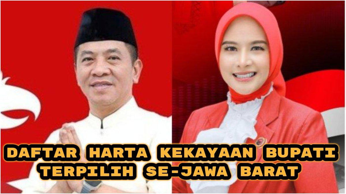 Berikut daftar lengkap harta kekayaan Bupati terpilih se-Jawa Barat, Aep Syaepuloh jadi yang terkaya, Citra Pitriyami termiskin.