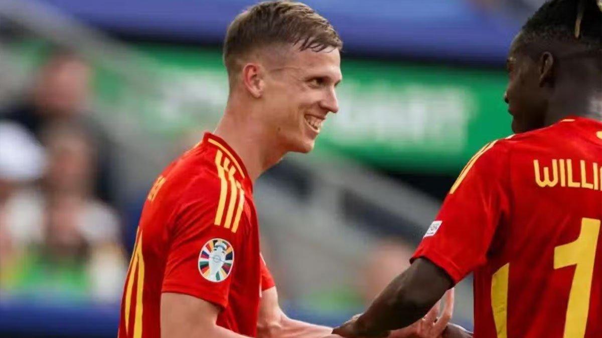 Dani Olmo saat bersama Timnas Spanyol