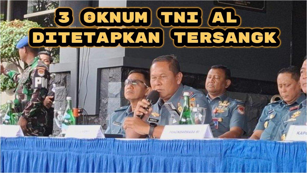 Danpuspomal Laskda TNI Samista saat konferensi pers di Mako Koarmada RI Jakarta Pusat pada Senin (6/1/2025).
