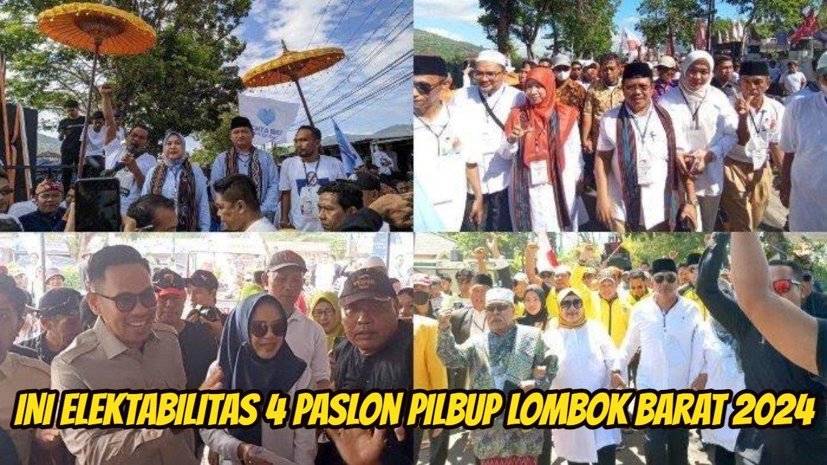 Elektabilitas 4 Paslon Pilbup Lombok Barat, Hj Sumiatun-Ibnu Salim, Nurhidayah-Imam Kafali, Lalu Ahmad Zaini-Nurul Adha dan Nauvar Furqoni Farinduan-Khairatun, siapa pasangan terkuat?