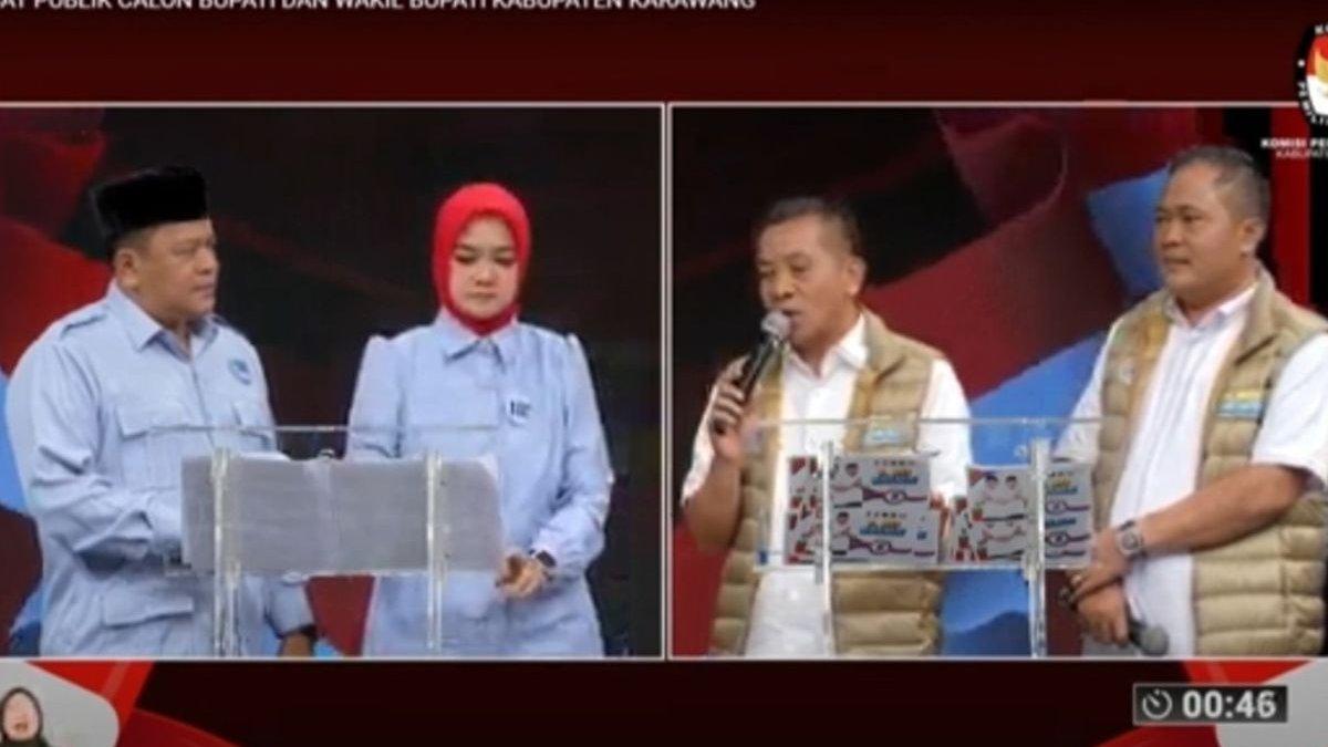 Debat publik pilkada Karawang 2024, Sabtu (9/11/2024) malam.