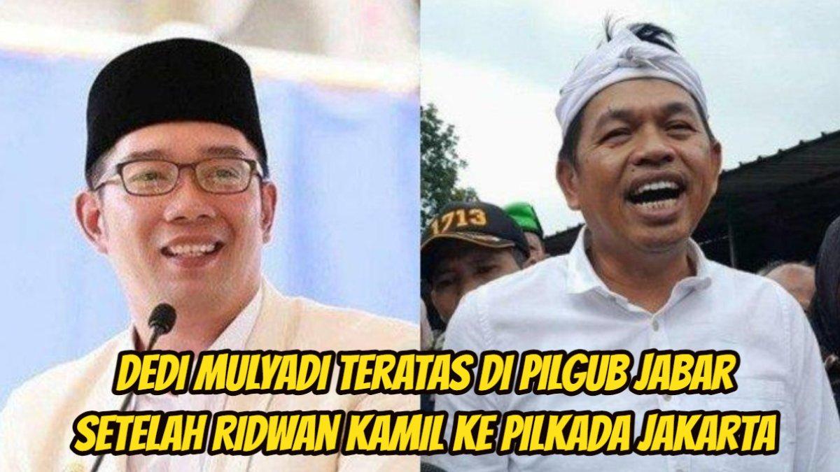 Berikut update elektabilitas terbaru di Pemilihan Kepala Daerah (Pilkada) Jawa Barat (Jabar) 2024. Dalam hasilnya, Dedi Mulyadi memperoleh elektabilitas tertinggi setelah Ridwan Kamil ke Pilkada Jakarta.