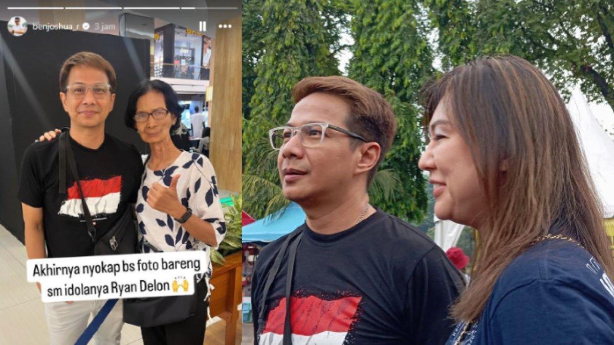 Delon Thamrin hadir di Misa Kudus yang dipimpin Paus Fransiskus di Gelora Bung Karno, tanpa sengaja bertemu ibunda dari artis Ben Joshua.