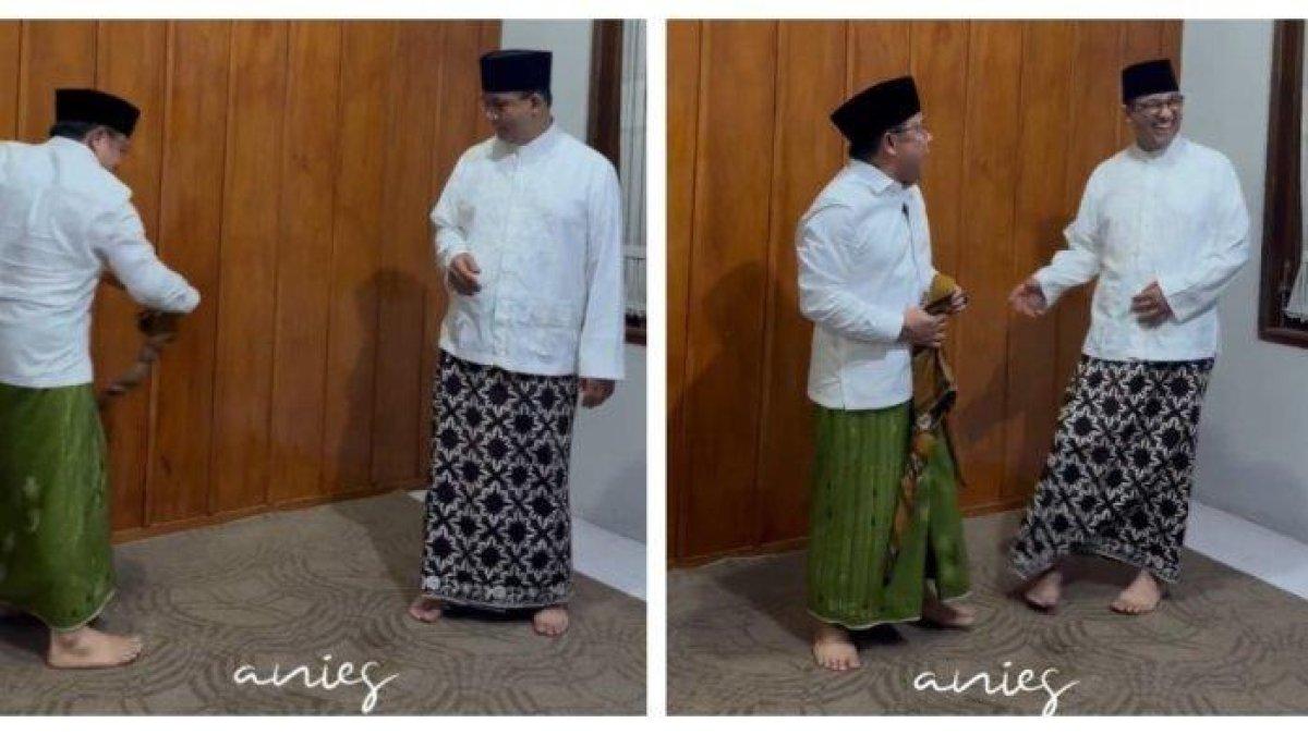Detik-detik Anies Baswedan diselepet calon anak buahnya, Cak Imin pakai sarung